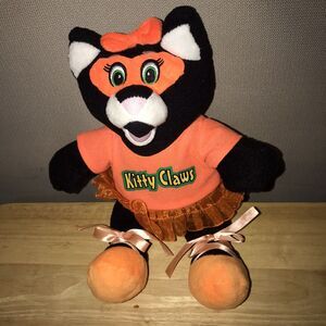 Holiday World Kitty Claws Black Kitty Cat Plush 9" Orange Dress Stuff Animal 12”